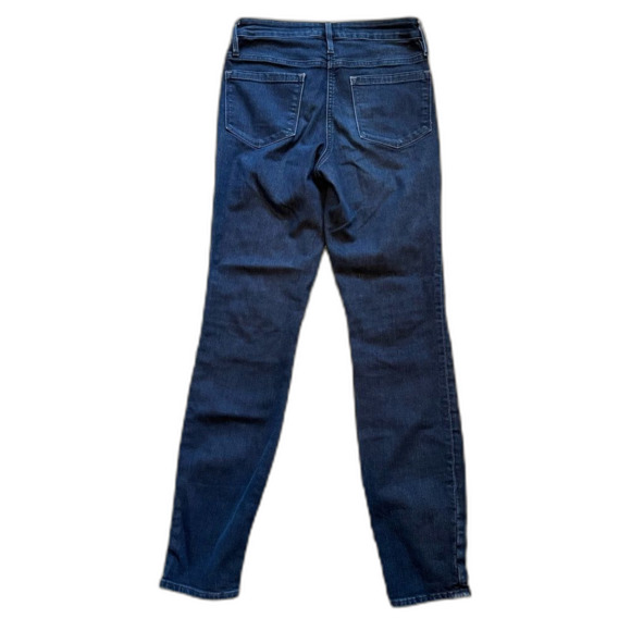 Athleta Sculptek Skinny Jeans Overdye Wash Dark Blue Denim Size 4 T Tall Long - Picture 4 of 9